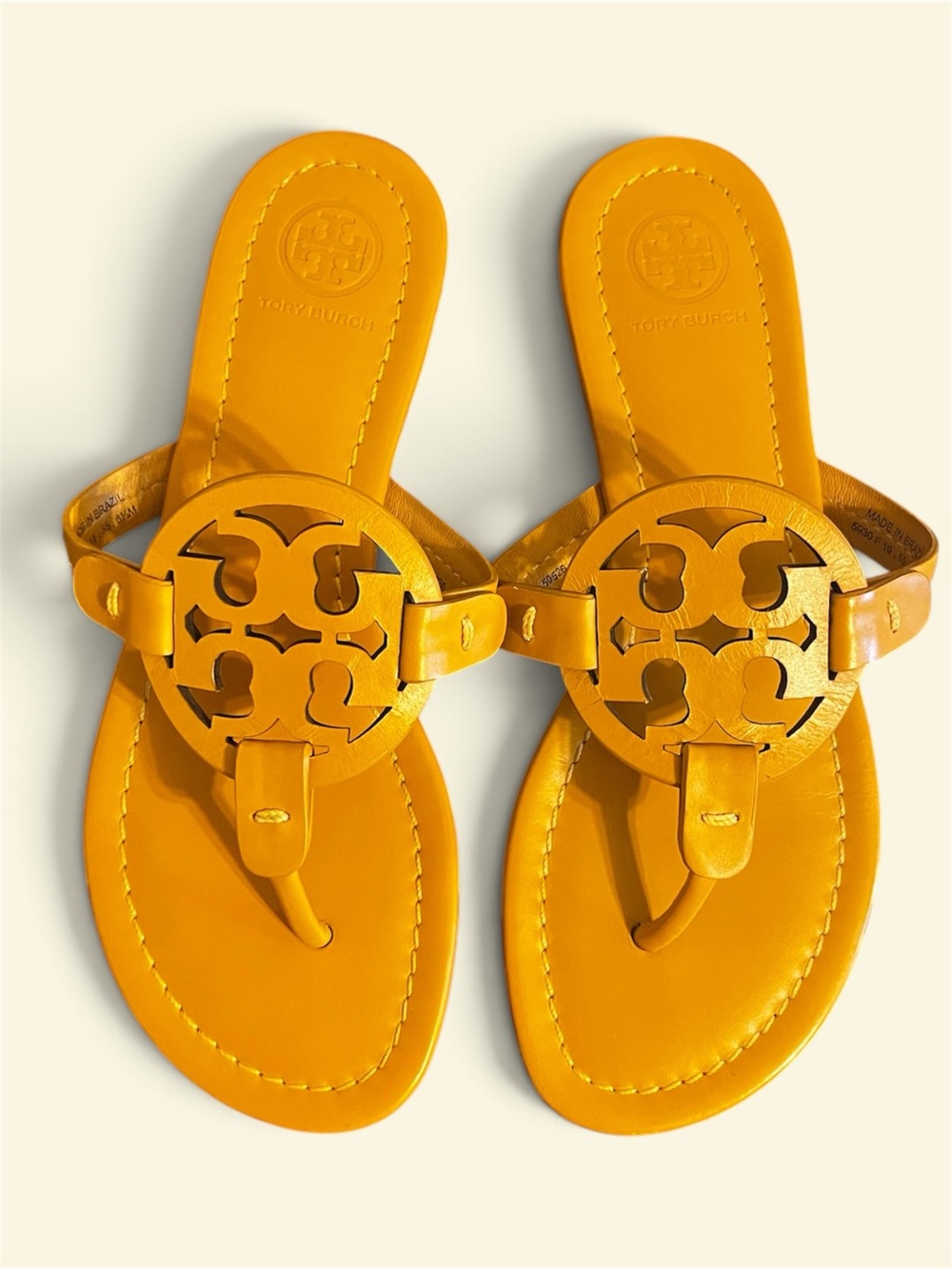 Beautiful Tory Burch Yellow Sandals